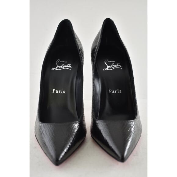 Christian Louboutin Kate 100 Black Specchio Star Pointed Classic Heel Pump 40 - Picture 7 of 15